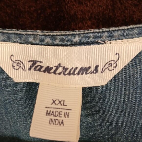 Tantrums Denim Dress w/Beaded Neckline - Picture 3 of 5